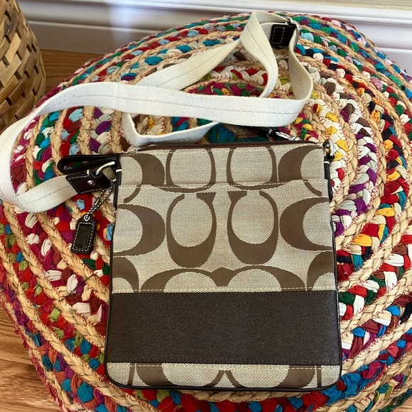 Coach Brown and Cream Crossbody Bag - Picture 1 of 5